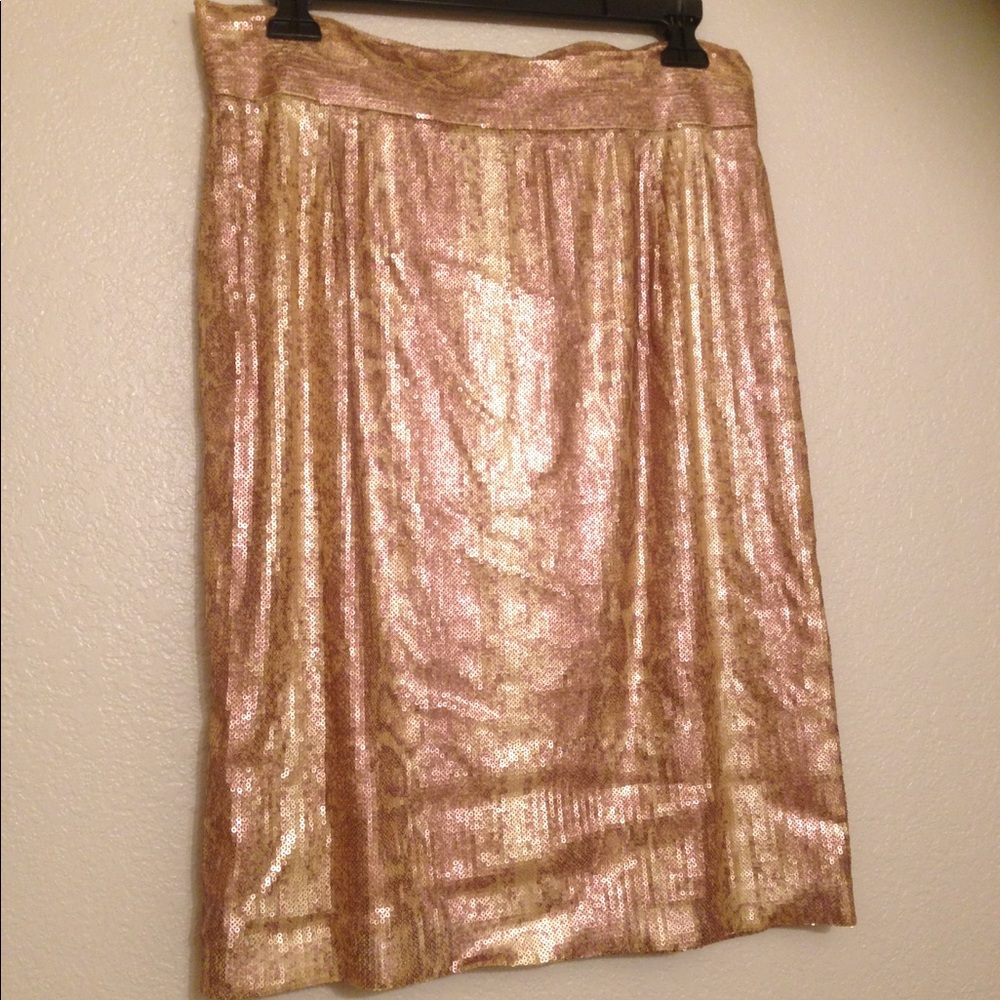 Antonio Melani gold/bronze sequin skirt